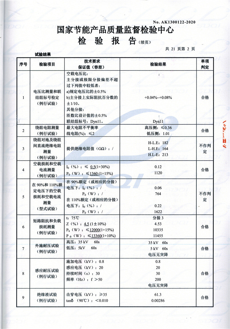 高低压试验报告-S11-1250吉阳吉阳吉阳油浸式变压器-2.jpg